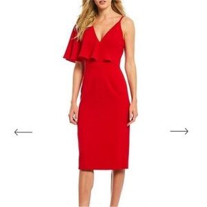 New with Tags Dress the Population Beth Ruffle Sleeve Cocktail Dress